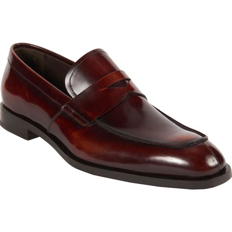 prada men's brown loafers|Prada penny loafers men's.